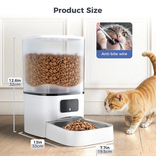 Smart Automatic Pet Feeder 6L · WiFi App Control for Cats & Dogs