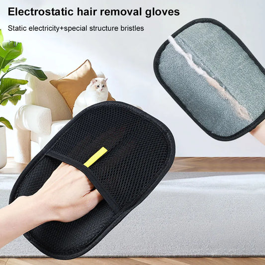 Pet Hair Remover Glove for Dogs & Cats – Double-Sided Deshedding Brush Mitt (Soft, Easy & Effective)